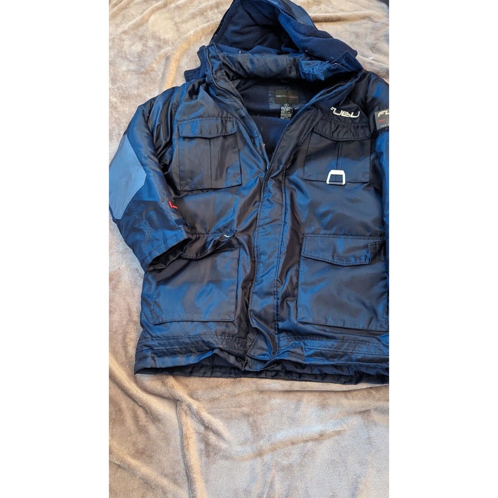 Fubu Jacket Size XL Winter Down Feather Coat Navy The Collection XL